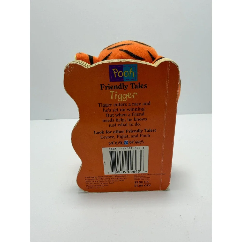 Disney Pooh Friendly Tales 1997 Plush Book Lot of 3 Tigger Eeyore Winnie